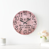 Ruw Gepersonaliseerd Grijs Hout Op Maat Grote Klok (Huis)