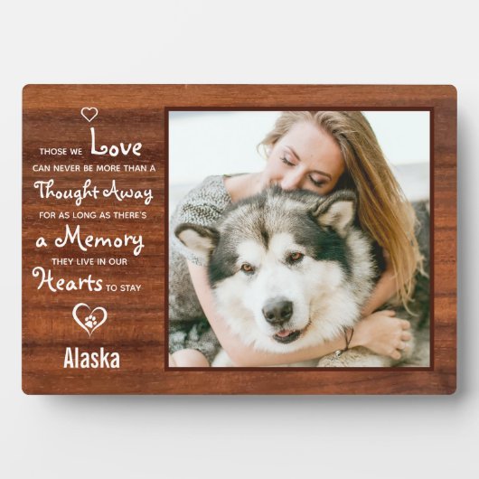 Ruw Gepersonaliseerd Huisdier Herdenkingsfoto Fotoplaat (voorkant)
