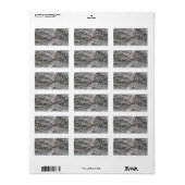 Ruw gesneden granieten stenen textuur etiket (Full Sheet)