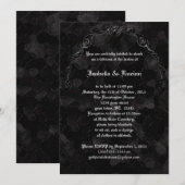 Ruw gesteente in de vorm van Gothic bruiloft Kaart (Voorkant / Achterkant)