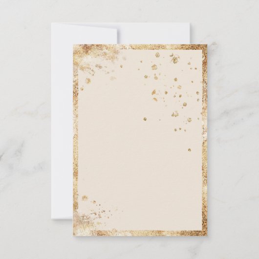 Ruw gouden vlakke bedankkaart (Achterkant)