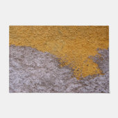 Ruw Grijs en Geel Concrete Doormat Deurmat (Voorkant)