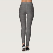 Ruw grijs lederen print leggings (Achterkant)