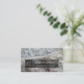 Ruw grijs marmer van rotsmarmer monogram b visitekaartje (Staand voorkant)