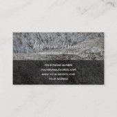 Ruw grijs marmer van rotsmarmer monogram b visitekaartje (Achterkant)