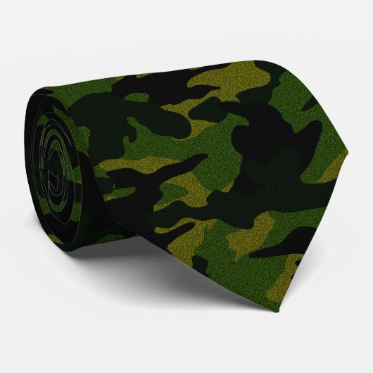 Ruw groen camo militaire camouflage Mannen Stropda Stropdas (Opgerold)
