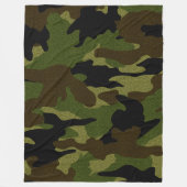 Ruw Groen Camo Militaire Custom Fleece Dekens (Voorkant)