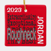 Ruw hals Buitengewoon DOUANE Keramisch Ornament (Voorkant)