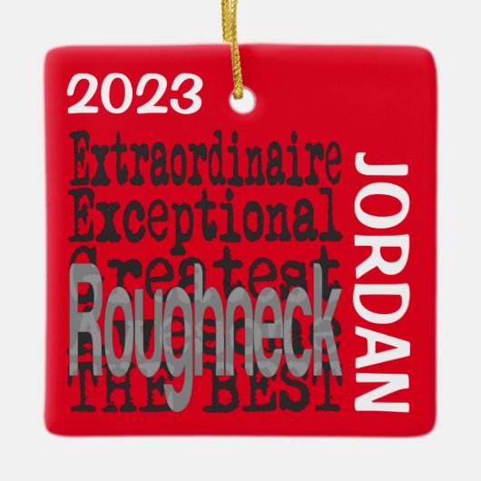 Ruw hals Buitengewoon DOUANE Keramisch Ornament (Voorkant)