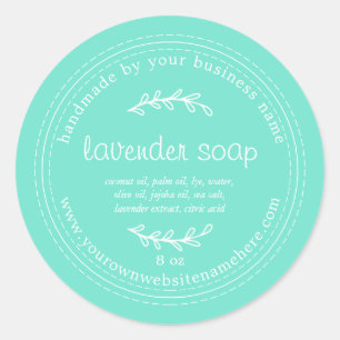 Ruw Handgemaakt Lavendel Zeep Blauw Ronde Sticker