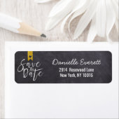 Ruw handgeschreven Save The Date Script-adres Etiket (Insitu)