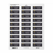 Ruw handgeschreven Save The Date Script-adres Etiket (Full Sheet)