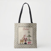 Ruw heiligen Nicholas en rendier gepersonaliseerde Tote Bag (Voorkant)
