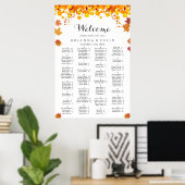 Ruw Herfstbladeren Trouw Zittijd Chart Poster (Thuiskantoor)