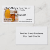 Ruw honingVisitekaartje Visitekaartje (Voorkant / Achterkant)