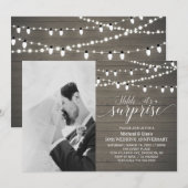 Ruw hout 50e foto bruiloft jubileum kaart (Voorkant / Achterkant)