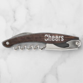 Ruw hout bruidsjonker geschenk kurkentrekker (Achterkant)