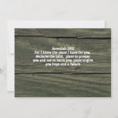 Ruw Hout Foto Afstudeer Uitnodiging (Achterkant)