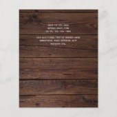 Ruw hout gegraveerd hart FOTOCOLLAGE BUDGET Flyer (Achterkant)