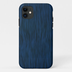 Ruw Hout Grain Background in Deep Blue iPhone 11 Hoesje