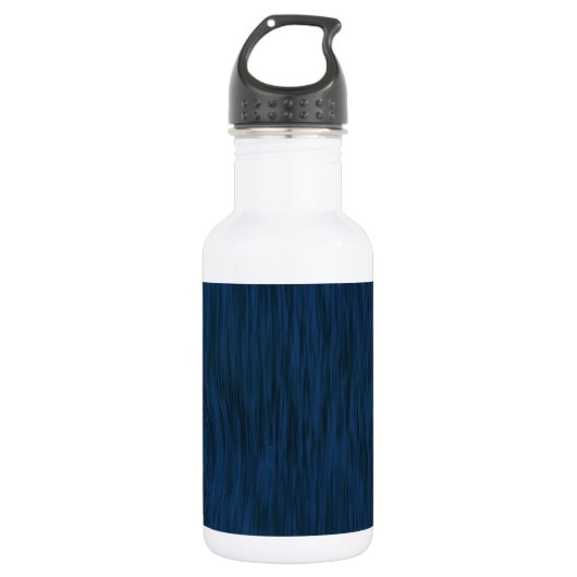 Ruw Hout Grain Background in Deep Blue Waterfles (Voorkant)