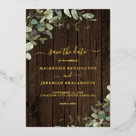 Ruw hout groen Huwelijk uitnodiging vooruit aankon