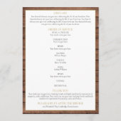 Ruw Hout Groen Uitvaart Orde van Dienst Programmakaart (Achterkant)