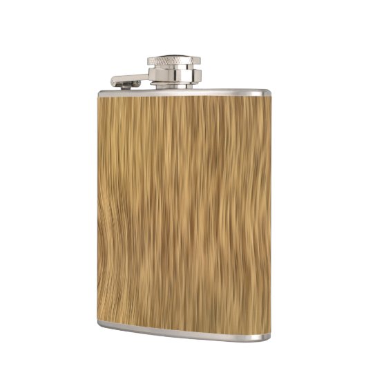 Ruw hout in natuurlijke afwerking heupfles (Links)