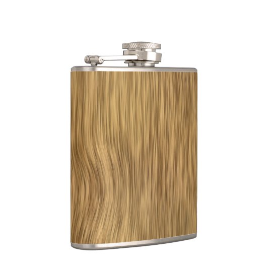 Ruw hout in natuurlijke afwerking heupfles (Rechts)