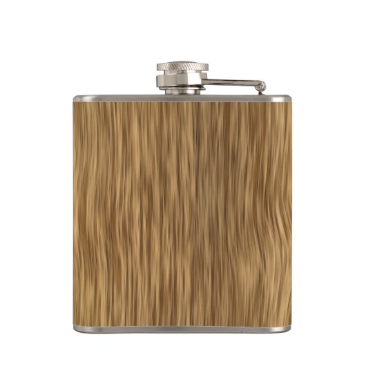 Ruw hout in natuurlijke afwerking heupfles (Achterkant)