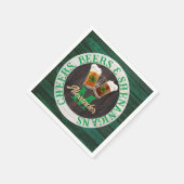 Ruw hout juicht bier grapjes servet (Hoek)