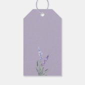 Ruw hout lavendel bloemenkrans bedankje cadeaulabel (Achterkant)