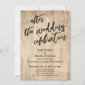 Ruw hout na het huwelijksfeest kaart (Voorkant)