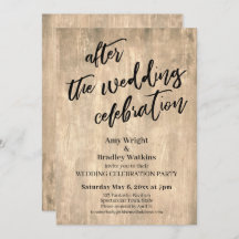 Ruw hout na het huwelijksfeest