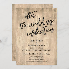 Ruw hout na het huwelijksfeest kaart