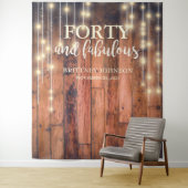 Ruw hout veertigste verjaardag fantastisch wandkleed (In situ)
