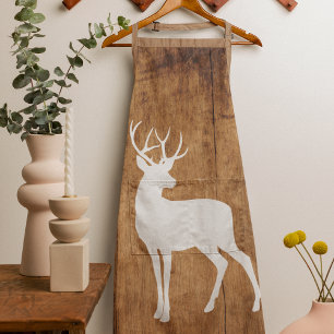 Ruw Hout & Witte Herten Schort