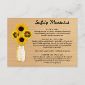 Ruw houten gele bloemenspot met veiligheid voor me informatiekaartje (Voorkant)