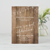 Ruw-houten jubileum viering van hernieuwing van hu kaart (Staand voorkant)