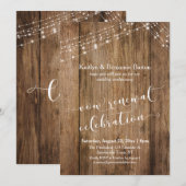 Ruw-houten jubileum viering van hernieuwing van hu kaart (Voorkant / Achterkant)