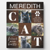 Ruw Houten Kattenherdenkingsfoto Fotoplaat (Voorkant)