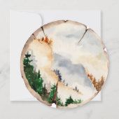 Ruw houten plak foto Save The Date kaart (Achterkant)