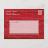 Ruw Houten Pot en Lichtjes Sla de Datum Op Aankondigingskaart (Achterkant)