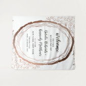 Ruw Houten Schijf Koperfolie Herfst Bruiloft Welko Wandkleed (Voorkant (horizontaal))