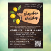 Ruw Houten Snijplank Sinaasappel Kookscript Raamsticker (Vel 3)