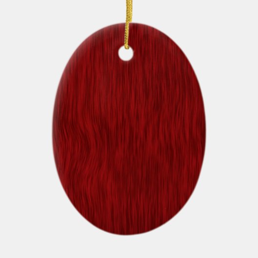 Ruw Houtkorrel Achtergrond - Festive Red Keramisch Ornament (Voorkant)