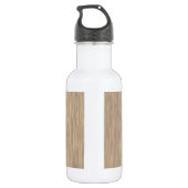 Ruw Houtkorrel Achtergrond in rode kleur Waterfles (Achterkant)