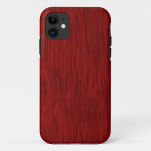 Ruw Houtkorrel Achtergrond - Rood iPhone 11 Hoesje