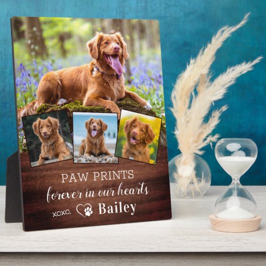 Ruw huisdier-herdenkingspagina Gepersonaliseerd 4  Fotoplaat (Zijkant)