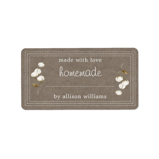 Ruw Huismerk Etiket Katoen Takje Kraft Papier (Voorkant)